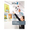 INFO RAIL + BLANC 200 CM (INCLUT MATÉRIEL DE FIXATION, EMBOUTS DE RAIL ET 4X MOUSE MAGNETS BLANC) ARTI TEQ 12 - Cimaise Tableau