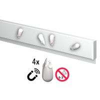 BLANCA MAGNETIC RAIL INFO 200 CM (MATERIAL DE FIXING, Y PACKAGE RAIL) ARTI TEQ 1 - Cimaise Tableau 