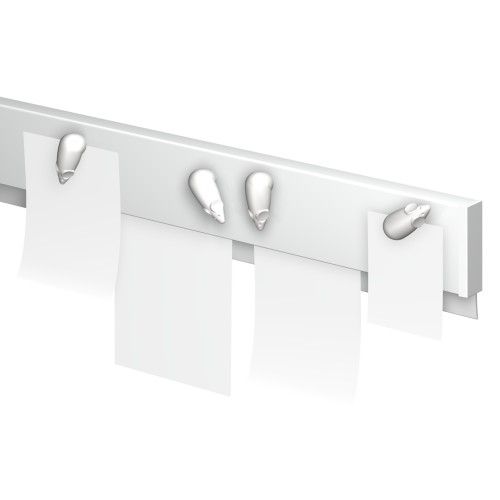 INFO RAIL MAGNETICI BIANCO 200 CM ((INCLUSE FISSAGGIO E PUNTE DI RAIL) ARTI TEQ 2 - Cimice da Tavolo