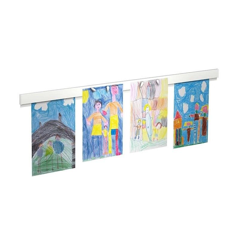 INFORMAZIONI SUL BINARIO MAGNETICO BIANCO DA 200 CM (INCLUSO MATERIALE DI MONTAGGIO E PUNTE DEL BINARIO) ARTI TEQ 5 - Cimaise Ta