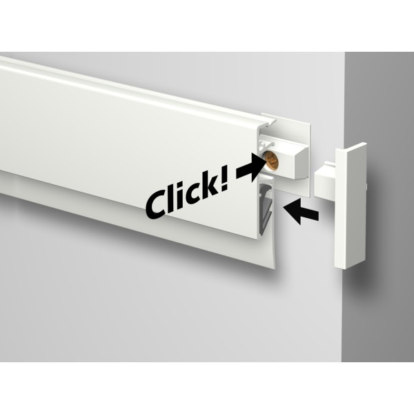 INFO RAIL MAGNÉTIQUES BLANC 200 CM ((INCLUT MATÉRIEL DE FIXATION, ET EMBOUTS DE RAIL) ARTI TEQ 6 - Cimaise Tableau 