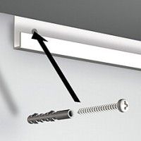 Guardasilla Classic Rail "J" 20 kg (tamaño a elegir) - Fijación de guardasilla para cuadro artiteq ARTI TEQ 5 - Cimaise Tableau 