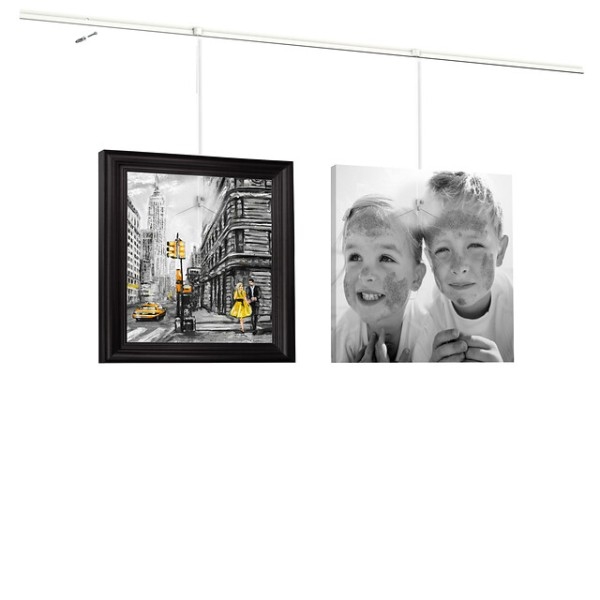Classic "J" rail picture rail 20 kg (size of your choice) - picture rail fixing for artiteq painting ARTI TEQ 6 - Cimaise Tablea