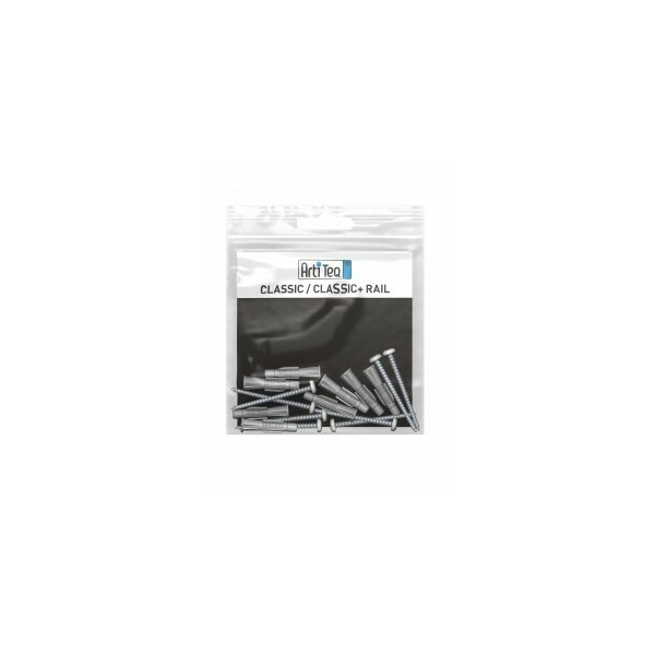 Jeu de 8 vis / chevilles Multimateriaux classic rail - fixation cimaise pour tableau artiteq ARTI TEQ 1 - Cimaise Tableau 