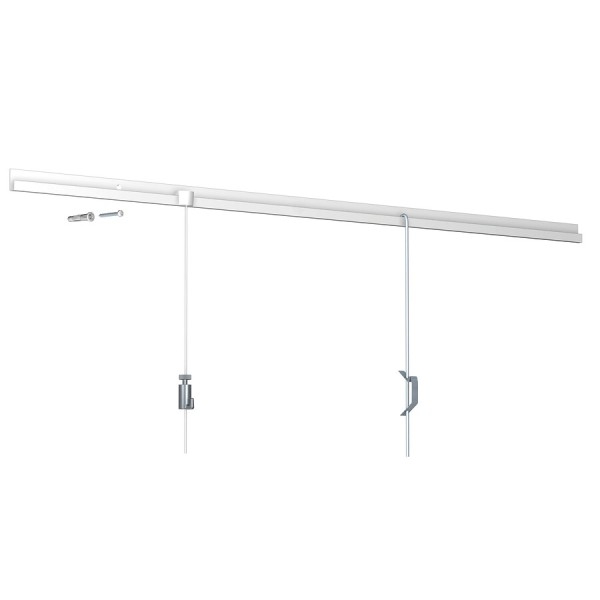 White U-shaped rod 2 mm - picture rail fixing for artiteq painting ARTI TEQ 3 - Cimaise Tableau 
