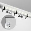 Cornice per binario per quadri + clip (opzionale) (da incollare o avvitare) - montaggio su binario per quadri per artiteq ARTI T