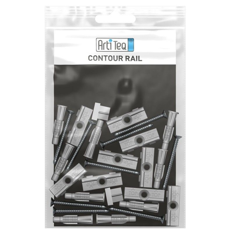 Clips de fixation pour contour rail ( par 5) - accrochage cimaise tableau artiteq ARTI TEQ 3 - Cimaise Tableau 