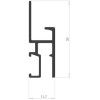 Newly Professional R30 Binario per quadri + Clip di fissaggio - Sistema per appendere quadri Newly 5 - Cimaise Tableau 