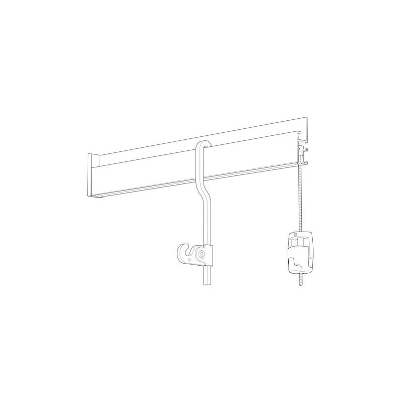 Newly riel para silla R30 profesional + clips de fijación - nuevo riel para colgar cuadros Newly 6 - Cimaise Tableau 
