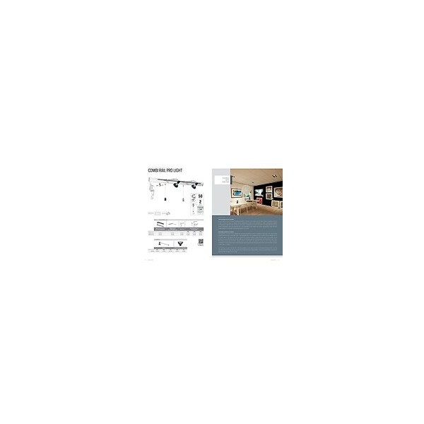 Combi pro light picture rail (size of your choice) ARTI TEQ 6 - Cimaise Tableau 