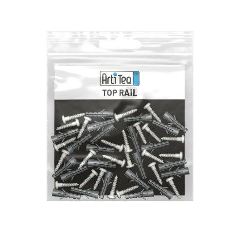 Set of 16 screws + 16 dowels (FOR TOP RAIL) ARTI TEQ 1 - Cimaise Tableau 