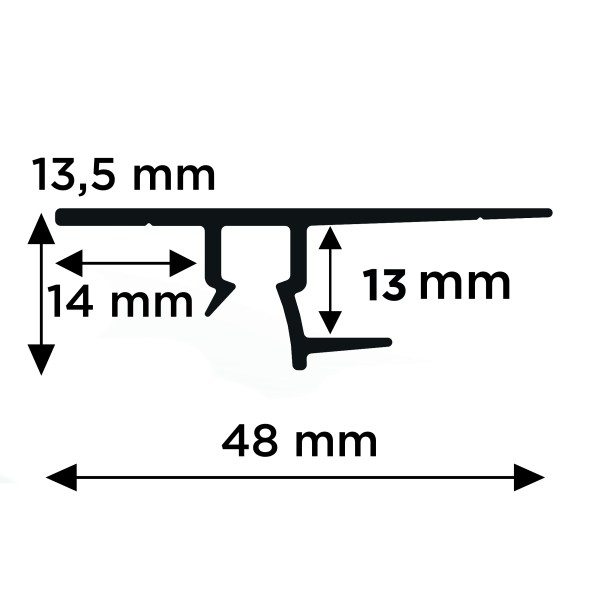 CIMAISE SHADOWLINE DRYWALL (FIXATION PLÂTRE) BLANC 13 MM 200 CM ARTI TEQ 5 - Cimaise Tableau 