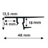CIMAISE SHADOWLINE DRYWALL (PLÂTRE FIXATION) WHITE 13 MM 200 CM ARTI TEQ 5 - Cimaise Tableau