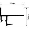 CIMASA SHADOWLINE MASONRY (FISCHI PER FISSAGGIO MURALE) BIANCO 200 CM ARTI TEQ 4 - Cimaise Tableau 