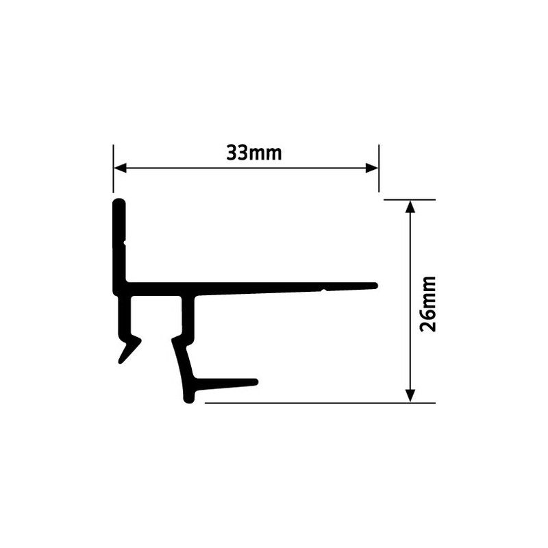 CIMAISE SHADOWLINE MASONRY (MUR FIXATION) BLANCO 200 CM ARTI TEQ 4 - Cimaise Tableau 