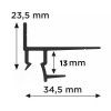 CIMASA SHADOWLINE MASONRY (FISCHI PER FISSAGGIO MURALE) BIANCO 200 CM ARTI TEQ 5 - Cimaise Tableau 