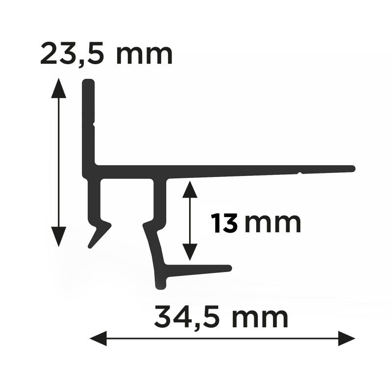 CIMAISE SHADOWLINE MASONRY (MUR FIXATION) BLANCO 200 CM ARTI TEQ 5 - Cimaise Tableau 