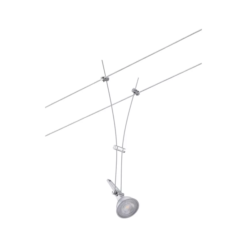 ,CorDuo Système sur câbles Comet Spot individuel GU5,,3 max. 50W gradable 12V, PAULMANN 109 - Cimaise Tableau 