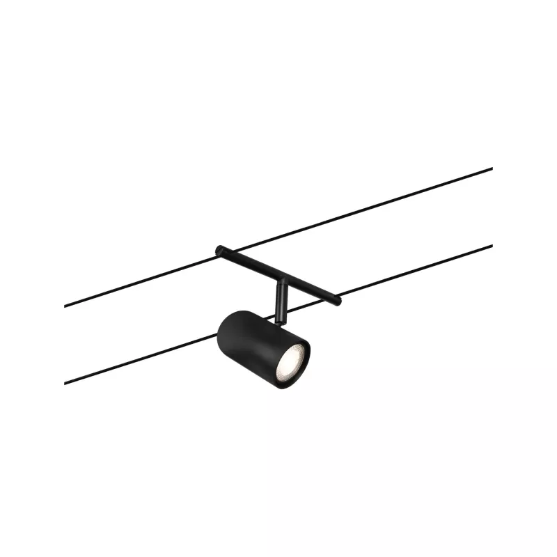 ,CorDuo Système sur câbles Cup Spot individuel GU5,,3 max. 10W 12V Noir mat,,,