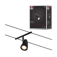 CorDuo Kabelsystem, Einzelfassung GU5, 3 max. 10 W 12 V, Mattschwarz - système d'accrochage et décoration - détail 7