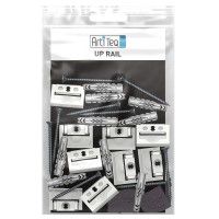 Pack clip di fissaggio per cornice Up Rail ( x 6) + Viti e Tasselli ARTI TEQ 1 - Cimasa per Quadro