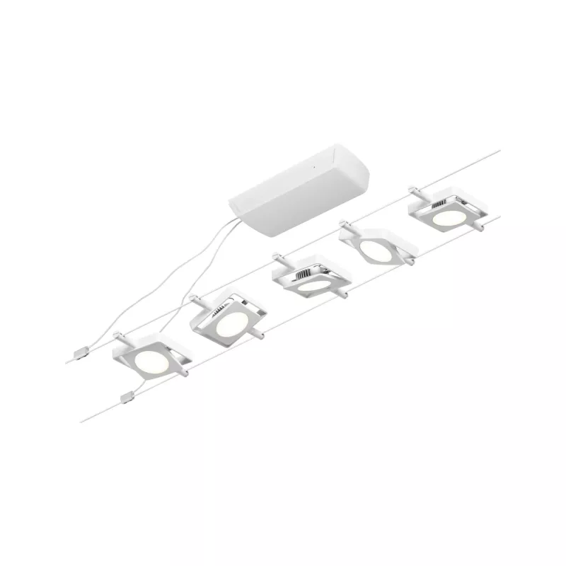 ,CorDuo Système sur câbles LED MacLED Kit de base 5x250lm 5x4,,5W 3000K 230/12V Blanc,,,