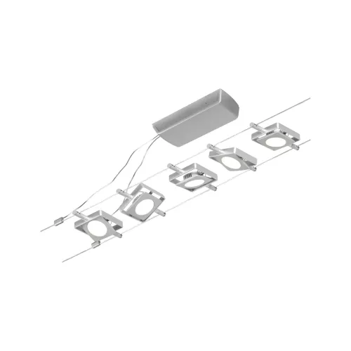 MacLED CorDuo LED -Kabelsystem-Basisset 5x250lm 5x4,5W 3000K 230/12V Mattchrom