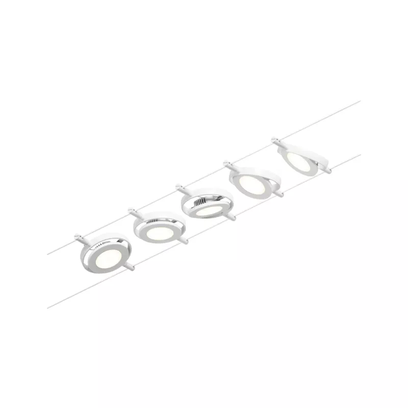 ,CorDuo Système sur câbles LED RoundMac Kit de base 5x200lm 5x4,,5W 3000K 230/12V Blanc,,, - système d'accrochage et décoration