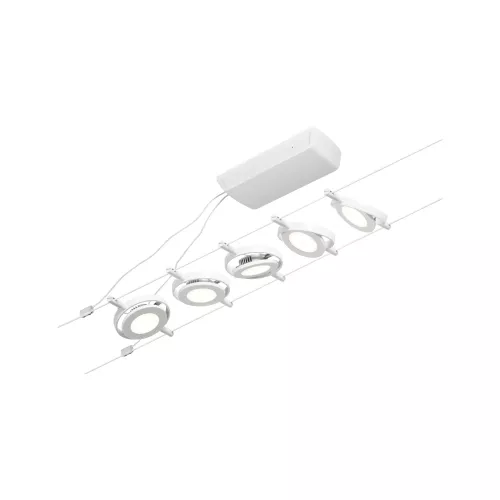 CorDuo LED System an Kabeln RoundMac Basic Kit 5x200lm 5x4,5W 3000K 230/12V Weiß,,,