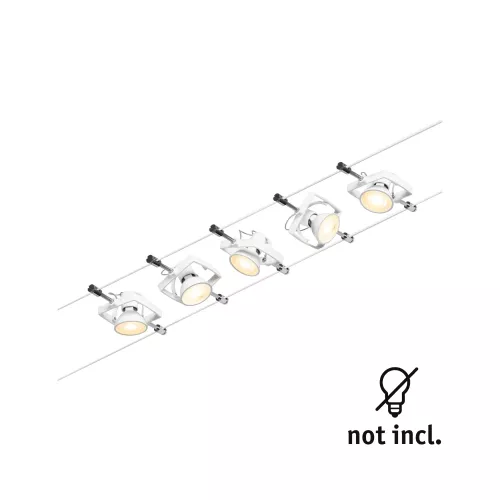 CorDuo System über Kabel Mac II Basic Kit GU5, 3 max. 5x10W 230/12V Mattweiß PAULMANN 21 - Cimaise Tableau 