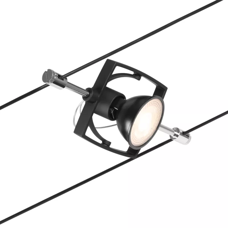 ,CorDuo Système sur câbles Mac II Kit de base GU5,,3 max. 5x10W 230/12V Noir mat,,,