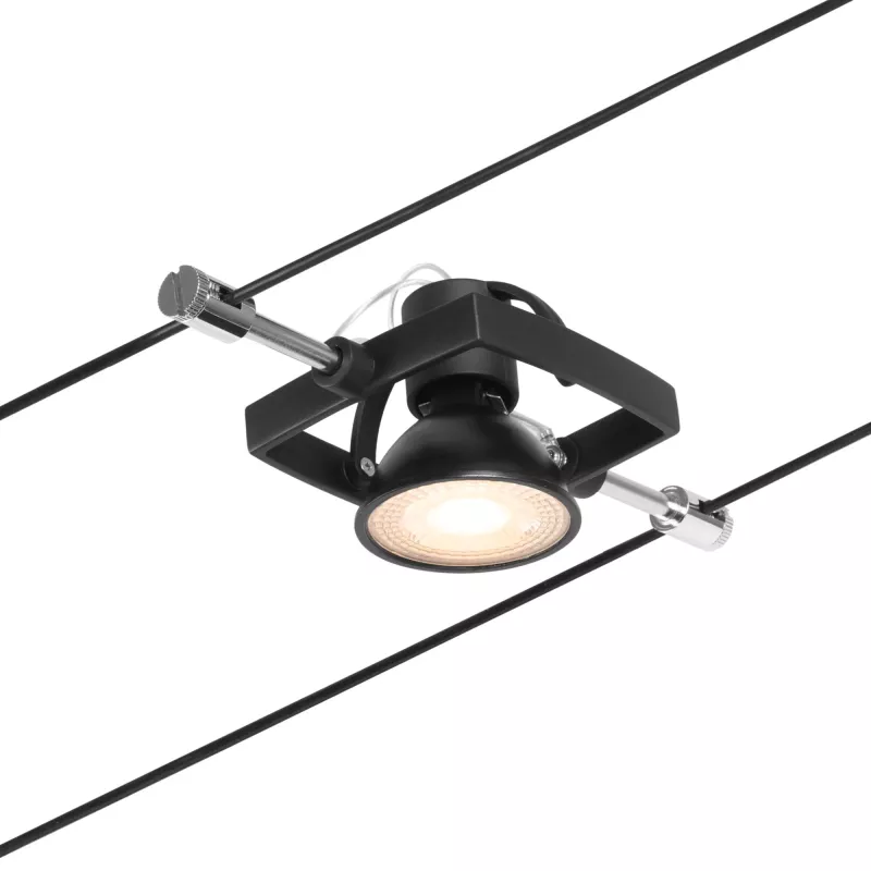 ,CorDuo Système sur câbles Mac II Kit de base GU5,,3 max. 5x10W 230/12V Noir mat,,,
