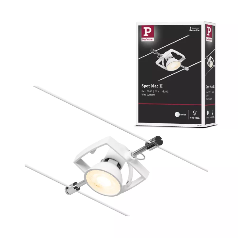 ,CorDuo Mac II Cable System Individual Spot GU5,,3 max. 10W 12V Frosted White,,,