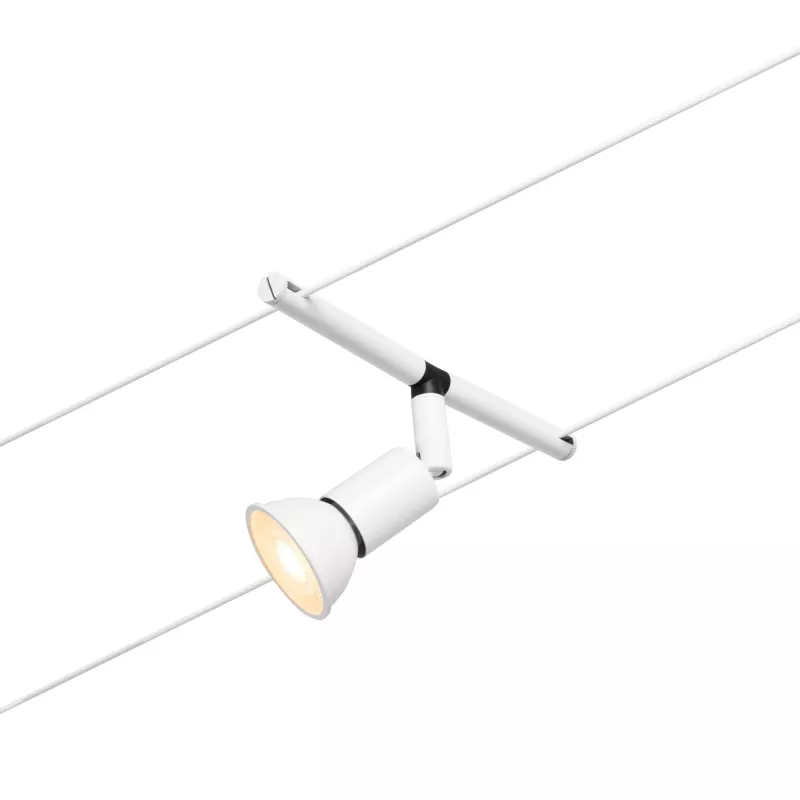 CorDuo Einzel-Salzflecken-Kabelsystem GU5, 3 max. 10W 12V Mattweiß