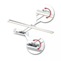 Gallery LED Picture Light Beam 2700K 1050lm 230V 11W Brushed Nickel - système d'accrochage et décoration - détail 1