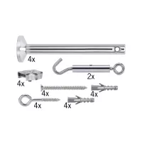 Kit de montage de système câbles Support + renvoi d'angle Kit de 4 - système d'accrochage et décoration - détail 1
