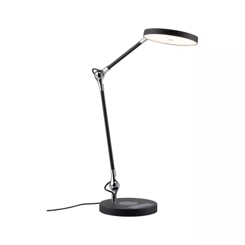 Lámpara de escritorio LED Numis QI blanca con interruptor, 1000 lm, 11 W