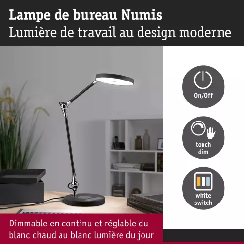 Numis White Switch LED desk lamp 1000lm 11W