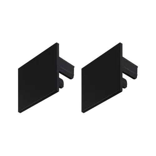 Linion Zubehör Endkappen-Set, 2er-Pack, mattschwarzes Kunststoffmaterial PAULMANN 4 - Cimaise Tableau 