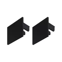 Linion Accessories End Caps Kit of 2 Matte Black Plastic Material - système d'accrochage et décoration - détail 1