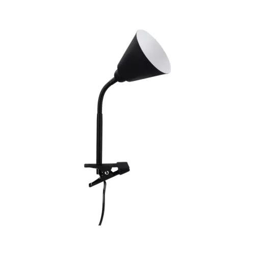 Vitis-Punktklemme mit flexiblem Arm und Kabelschalter, schwarz, 230 V, E14