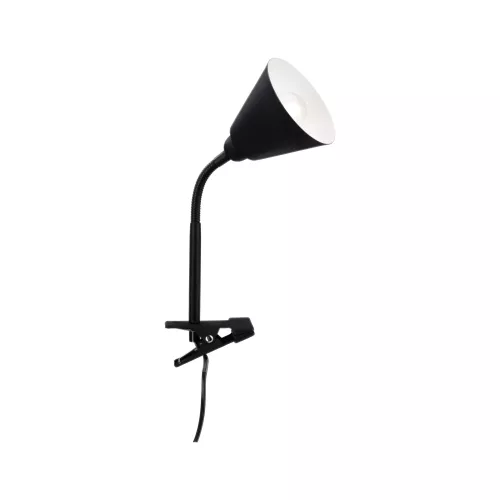 Vitis-Punktklemme mit flexiblem Arm und Kabelschalter, schwarz, 230 V, E14
