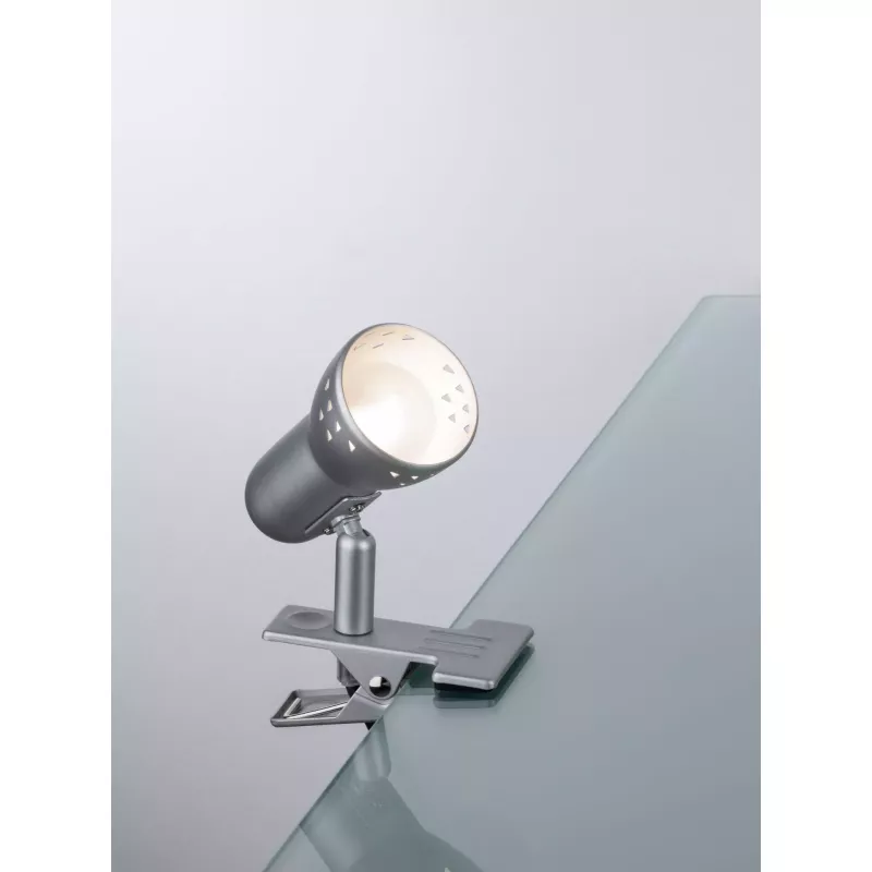 Spot à pince Gryps Acier brossé 230V E14