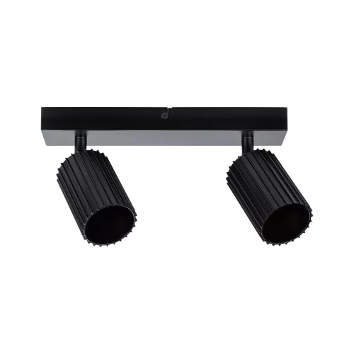 Lirena GU10 spotlight, max. 2x10W, matte black metal