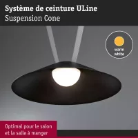 ULine LED -Pendelleuchte, Kegelform, 560 lm, 12 W, 350 mm, 3000 K - système d'accrochage et décoration - détail 5