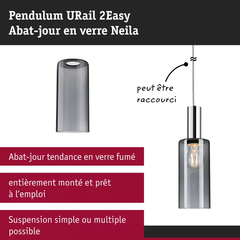URail Lampshade 2Easy Raja 100mm Glass