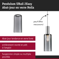 URail Abat-jour 2Easy Raja 100mm Verre - système d'accrochage et décoration - détail 7