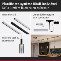 URail Abat-jour 2Easy Raja 100mm Verre - système d'accrochage et décoration - détail 8