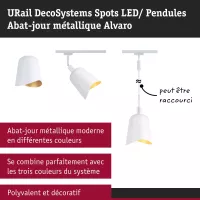 ,URail Abat-jour DecoSystems Alvaro 144mm Blanc,, Doré, - système d'accrochage et décoration - détail 6