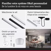 URail Alimentation électrique Zigbee 3.0 Alimentation centrale 304x21mm max. 100W Blanc signal - système d'accrochage et décoration - détail 7